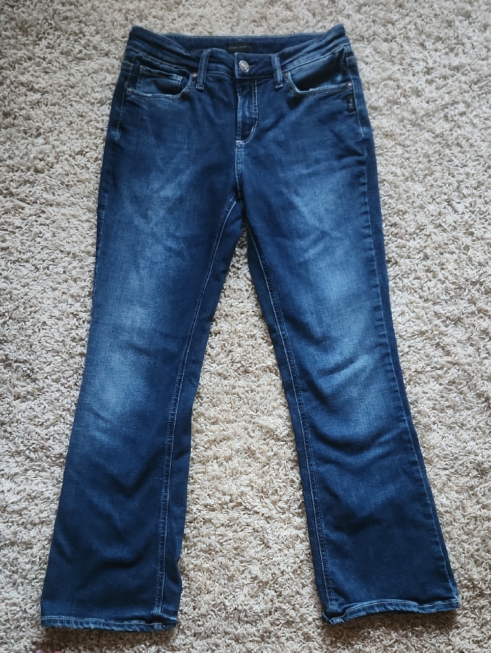 Silver Jeans Women's Flared Dark Indigo Denim